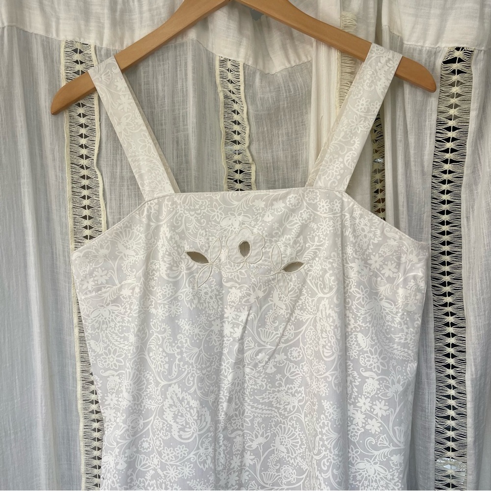 Vintage Lilly Pulitzer 60s/70s White Cutout Embroidered Bridal Midi Dress 10/12 - Picture 4 of 10